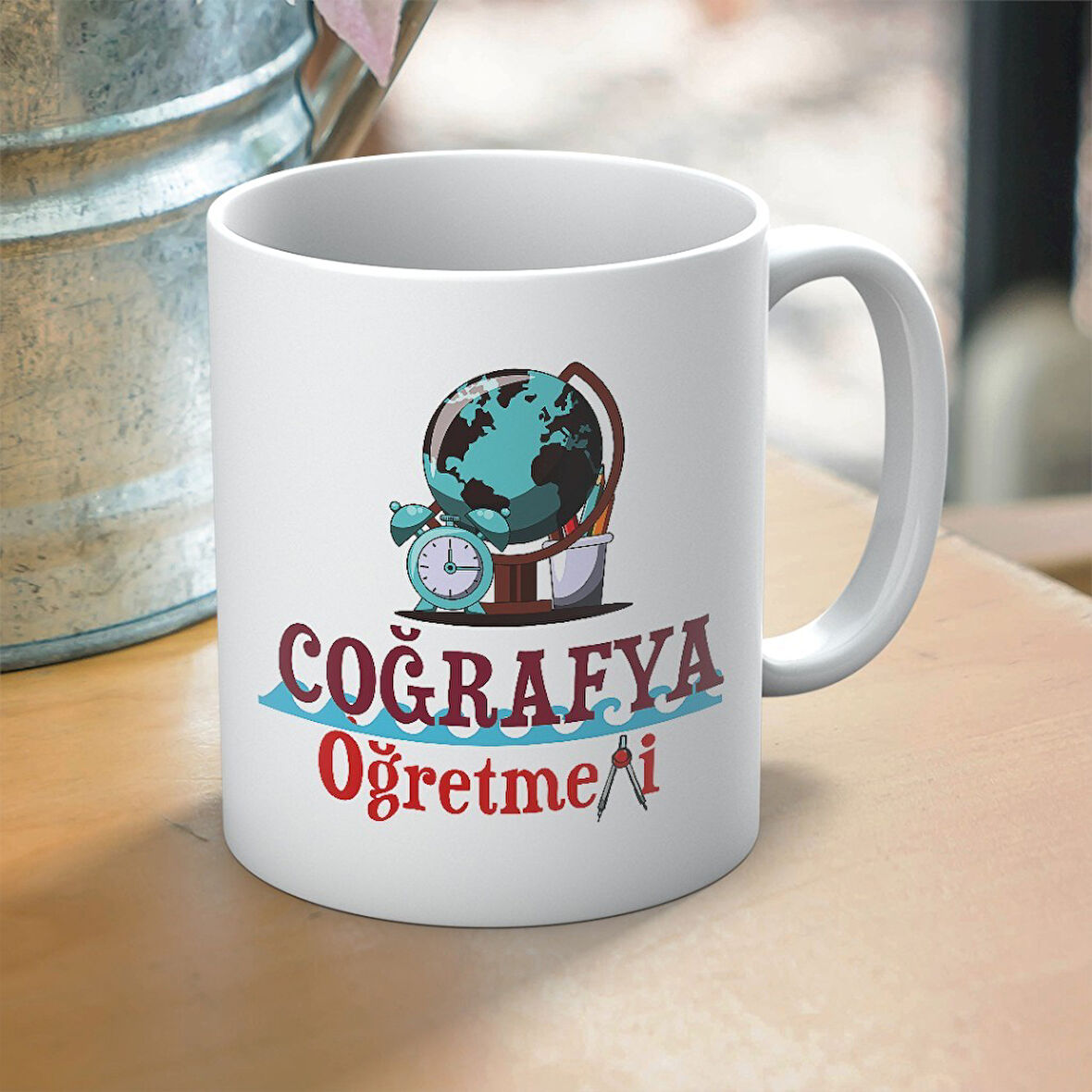 Coğrafya Öğretmenlerine Özel Öğretmenler Günü Hediyelik Baskılı Kupa