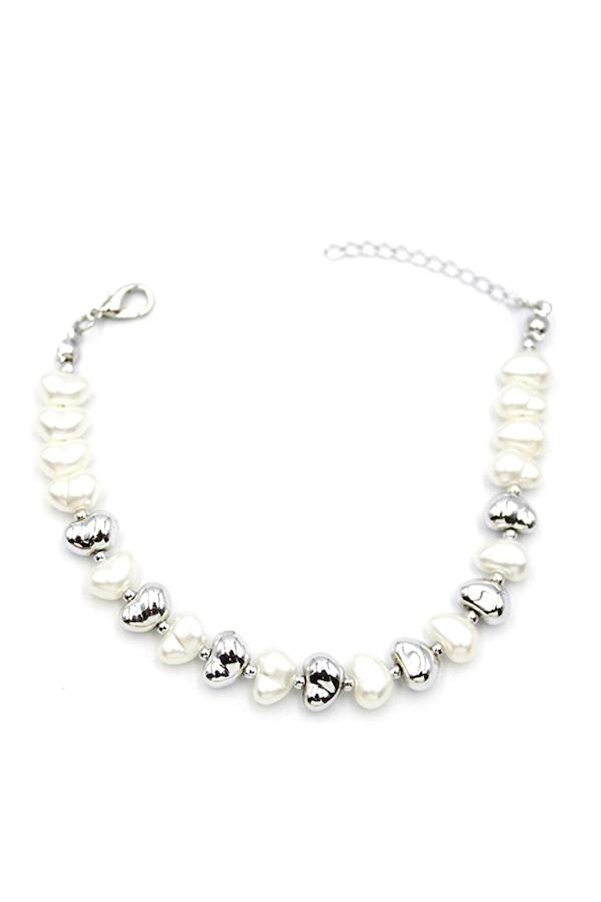 İnci Bileklik - Gümüş