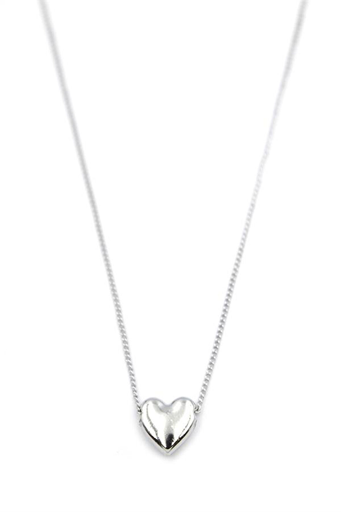 Kalp Kolye - Gümüş Rengi