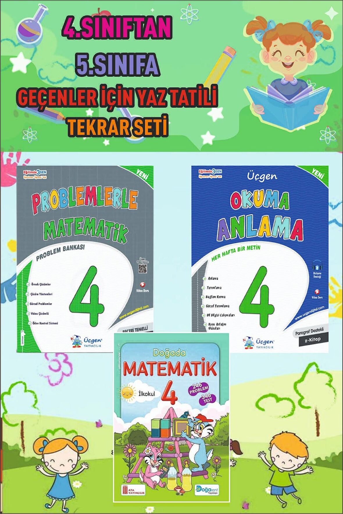 Üçgen 4.Sınıftan 5.Sınıfa Geçenler İçin Yaz Tekrar Seti