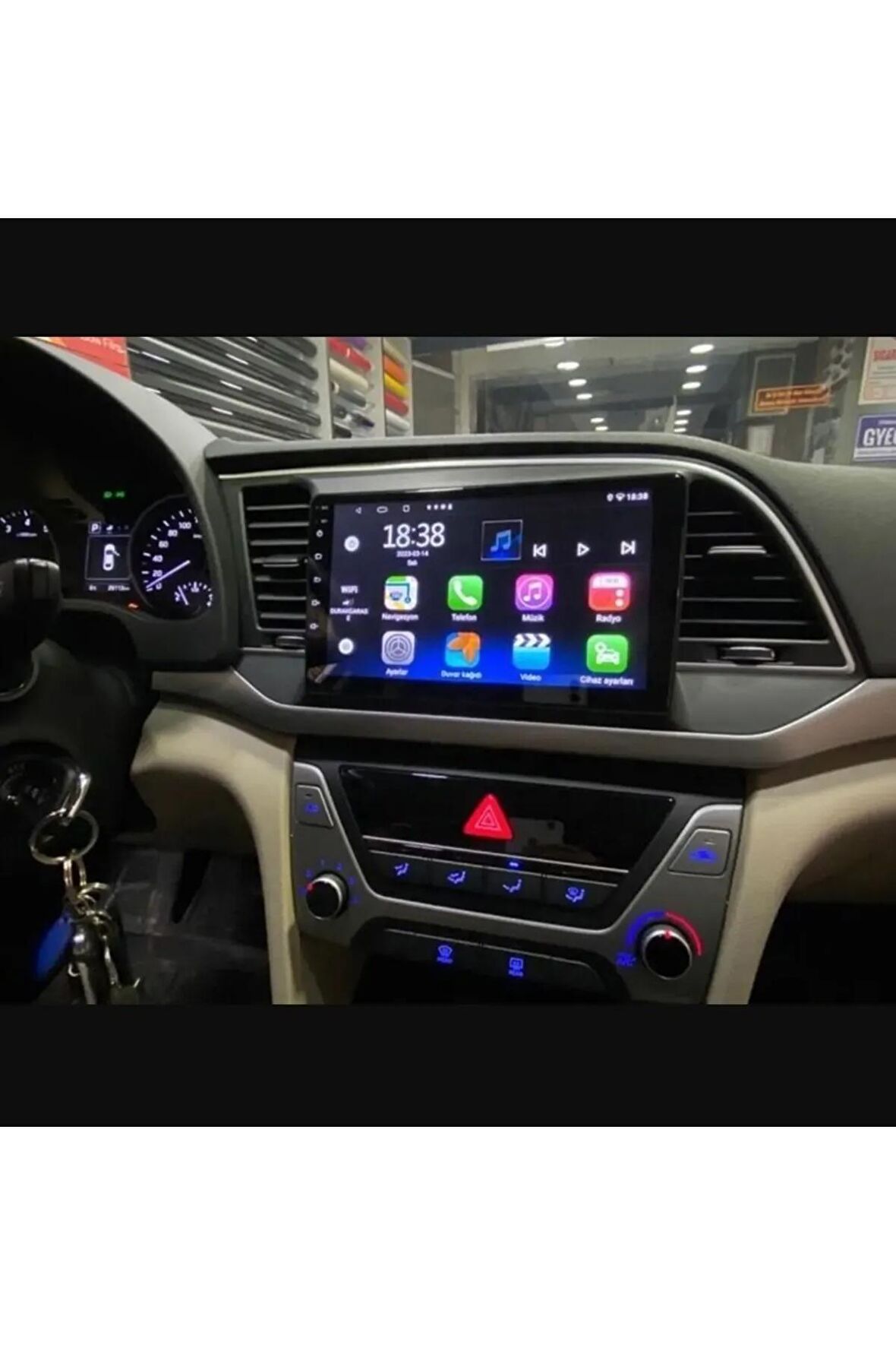 Hyundai Elantra 2016 Model Ve Sonrası Uyumlu 4-32 Gb 9 Inç Multimedia Sistemi (GÖRSEL TEMSİLİDİR)
