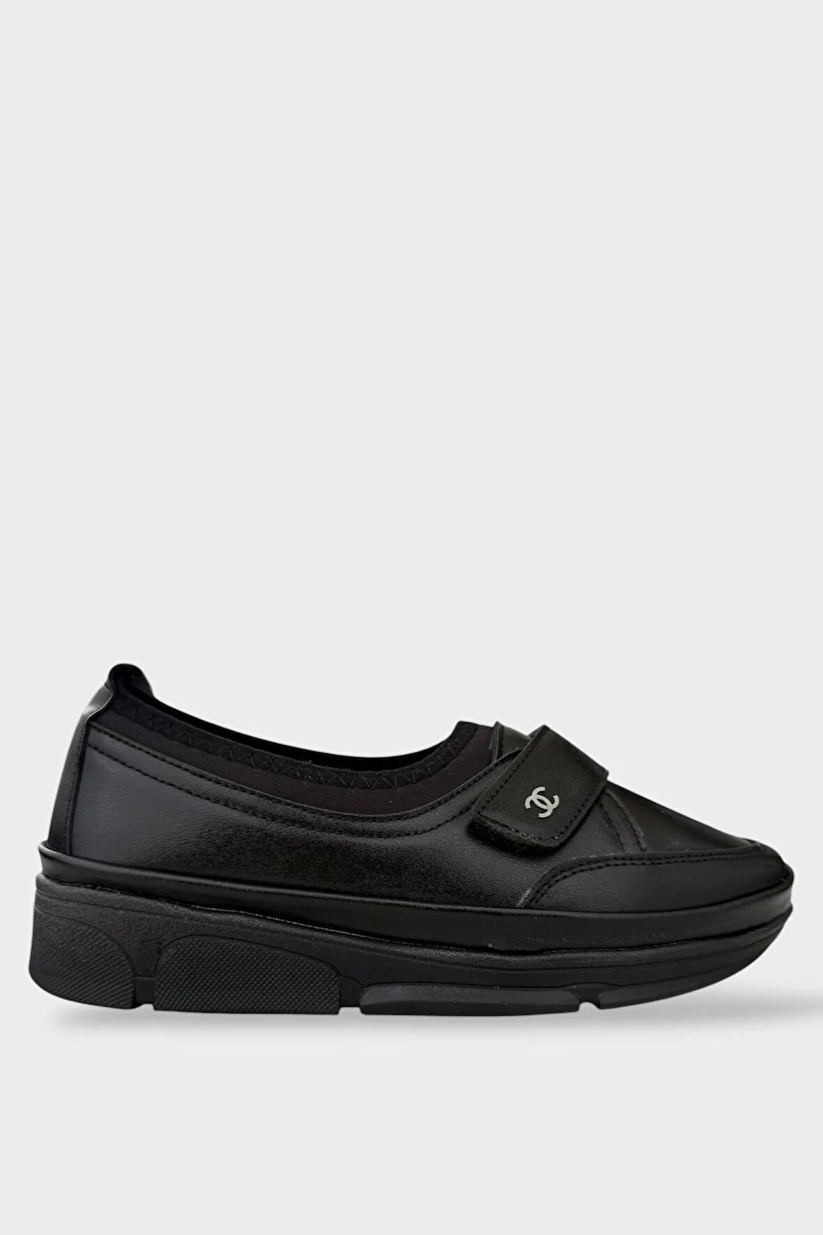 Kadın Ortopedik Taban Comfort Bantlı Günlük Ayakkabı SİYAH - SİYAH