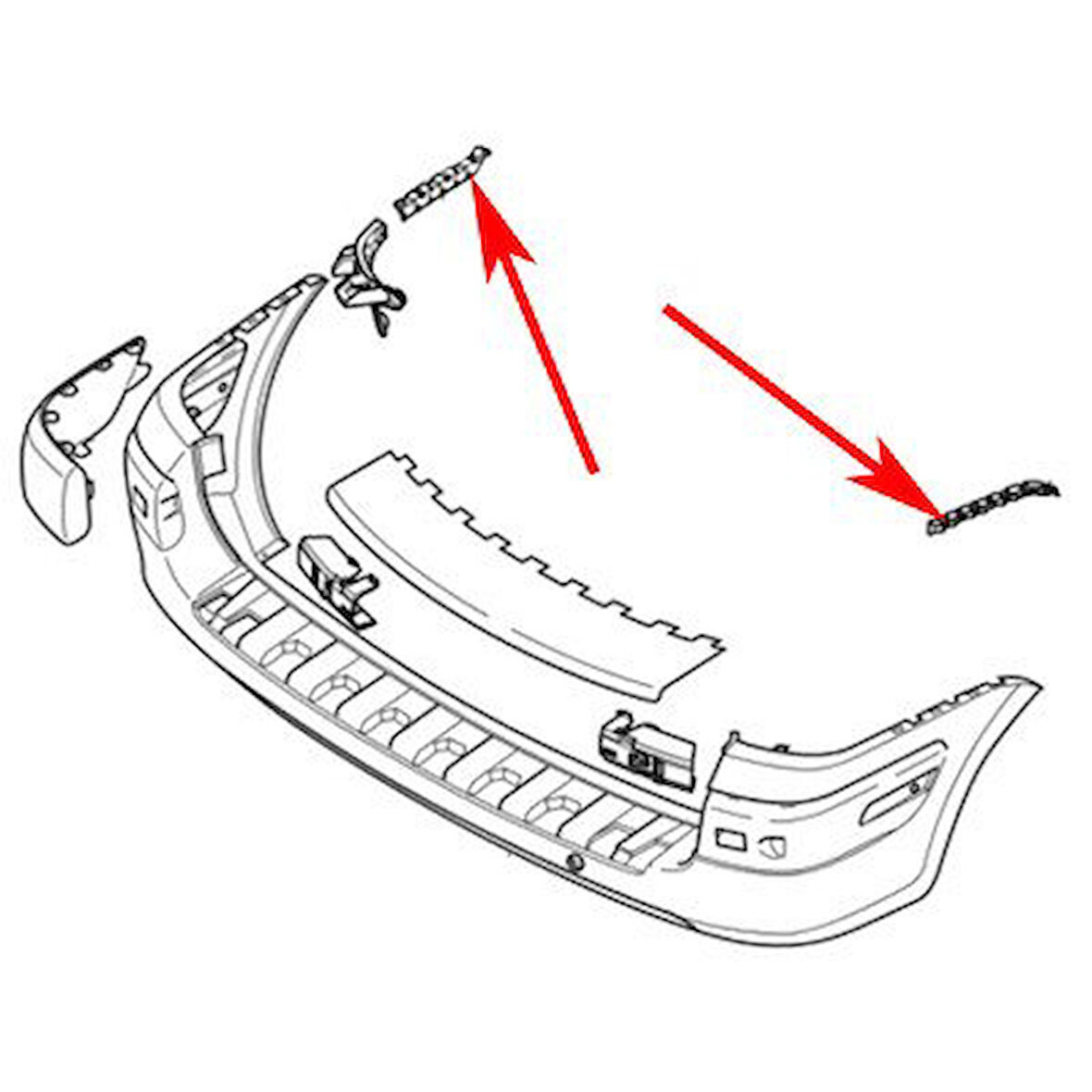 OEM Peugeot 307 Sw Arka Tampon Braketi (7416.43)