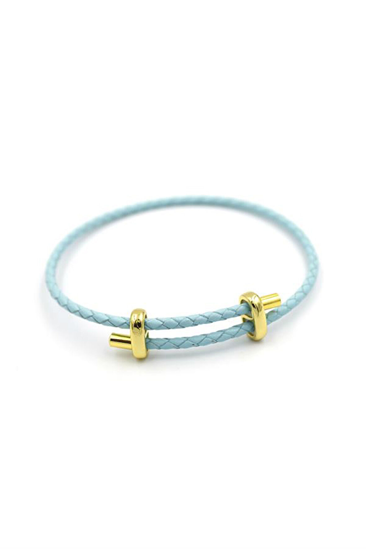 Deri Hasır Bileklik - Turkuaz