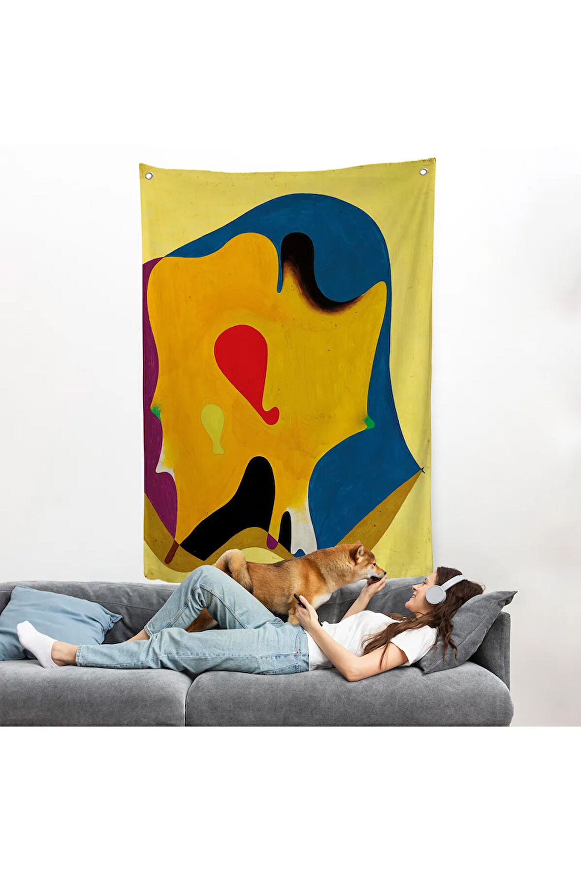 Joan Miro - Sürreal Duvar Örtüsü-7417