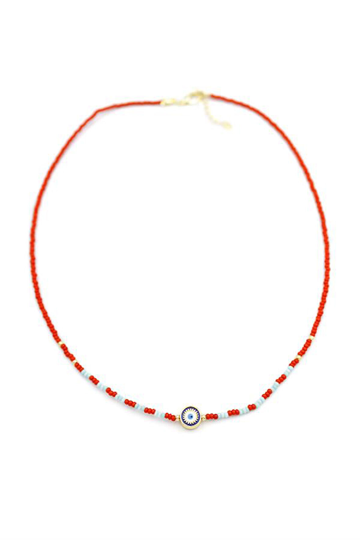 Boncuk Göz Kolye - Kırmızı