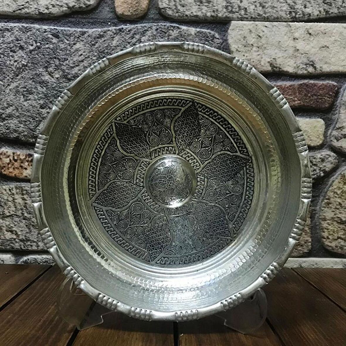 Kalaylı Bakır Hamam Tası 20 cm