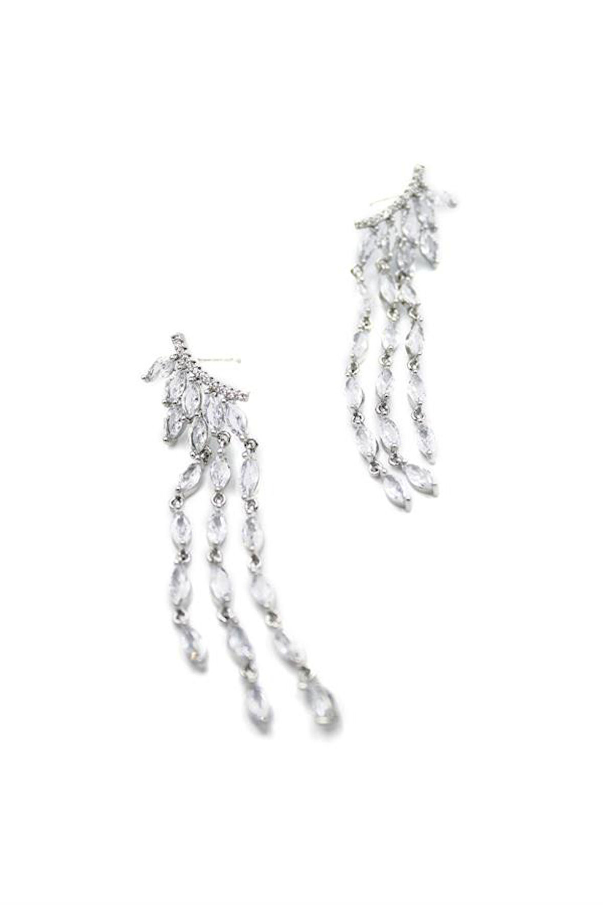 Zirkon Taşlı Küpe - Gümüş