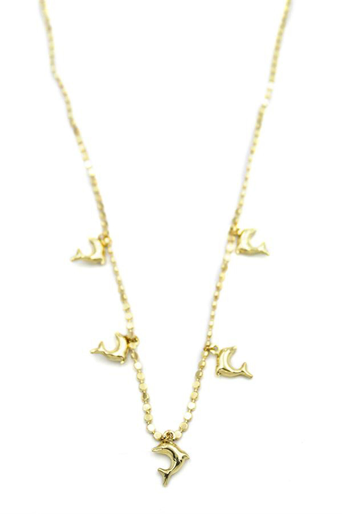 Ezme Zincir Charm Kolye - Altın