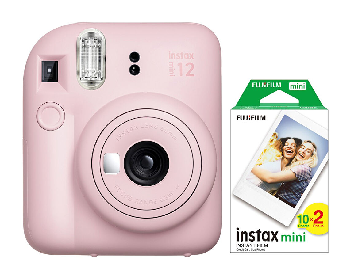 Fujifilm Instax Mini 12 Pembe Fotoğraf Makinesi ve 20'li Mini Film Seti