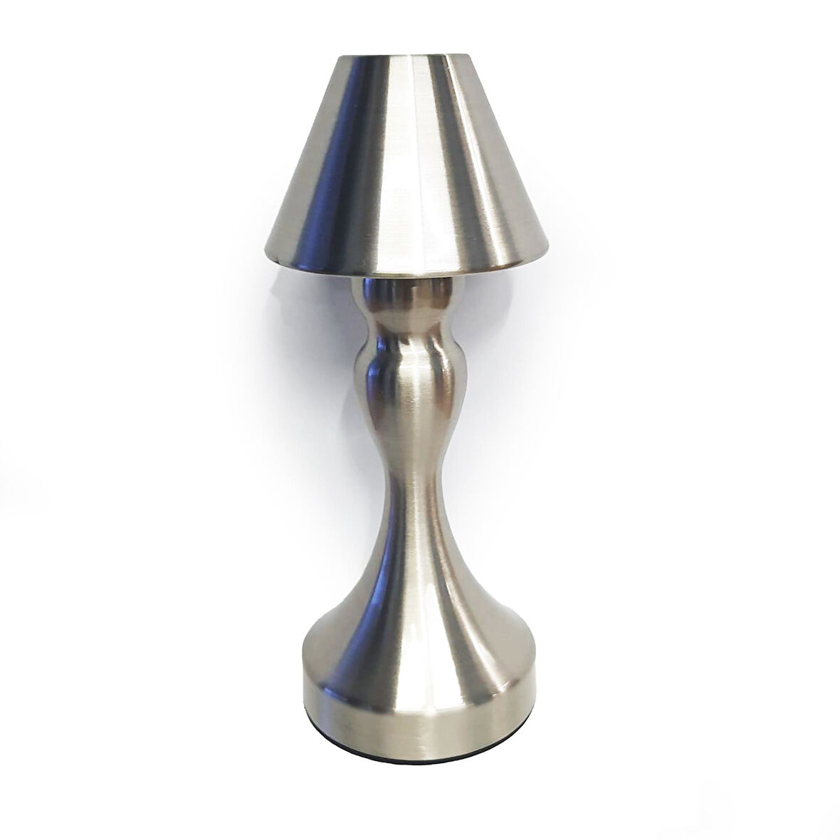 UpWay Sarjlı Ayarlanabilir Işıklı 3 Modlu Retro Silver Metal Dokunmatik Fonksiyonel Masa Lambası