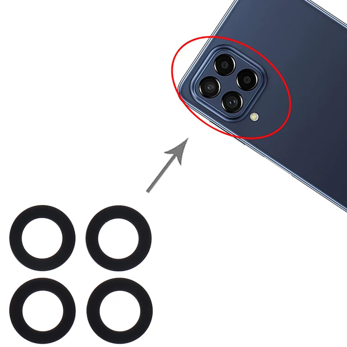 Samsung Uyumlu Galaxy M53 Kamera Lensi Cam SM-M536B