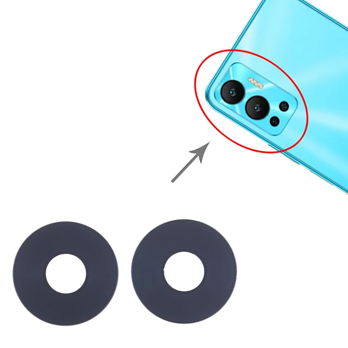 Infinix Uyumlu Hot 12 Kamera Lensi Cam X6817, X6817B