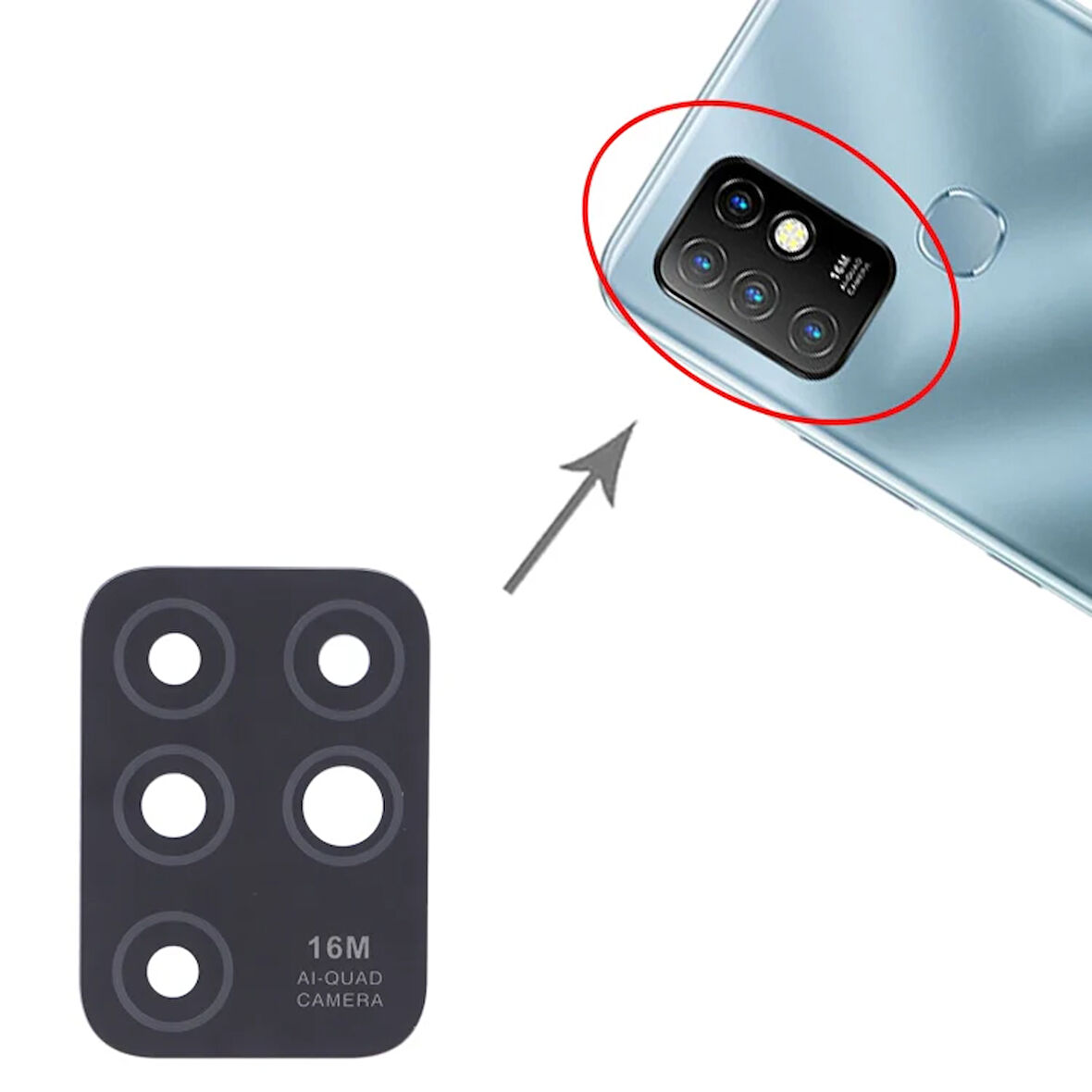 Infinix Uyumlu Hot 10 Kamera Lensi Cam X682B, X682C