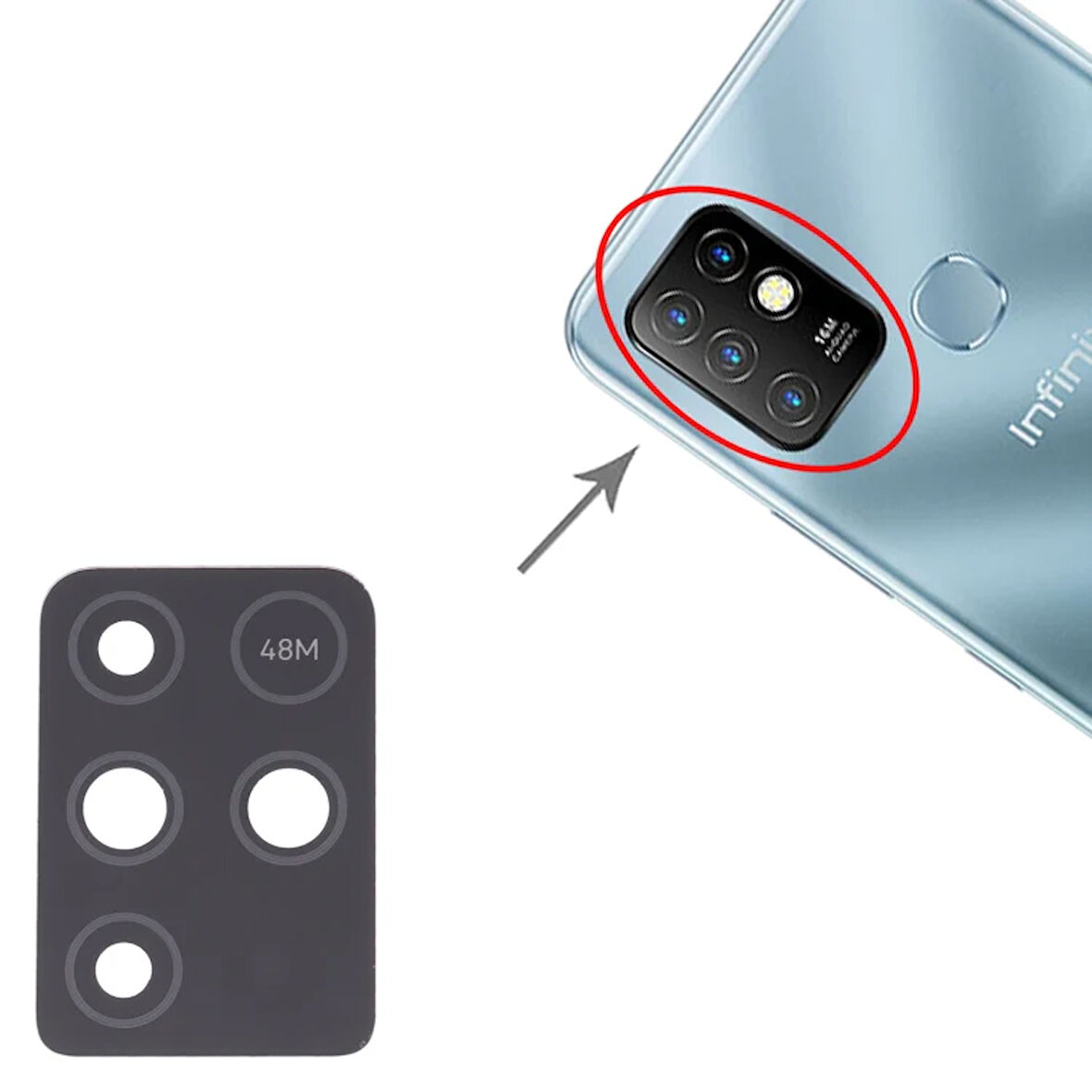 Infinix Uyumlu Note 10 Kamera Lensi Cam X693