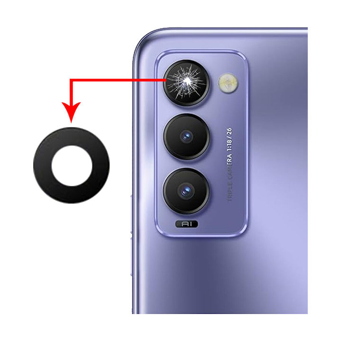 Tecno Uyumlu Camon 18P Kamera Lensi Cam CH7n, CH7