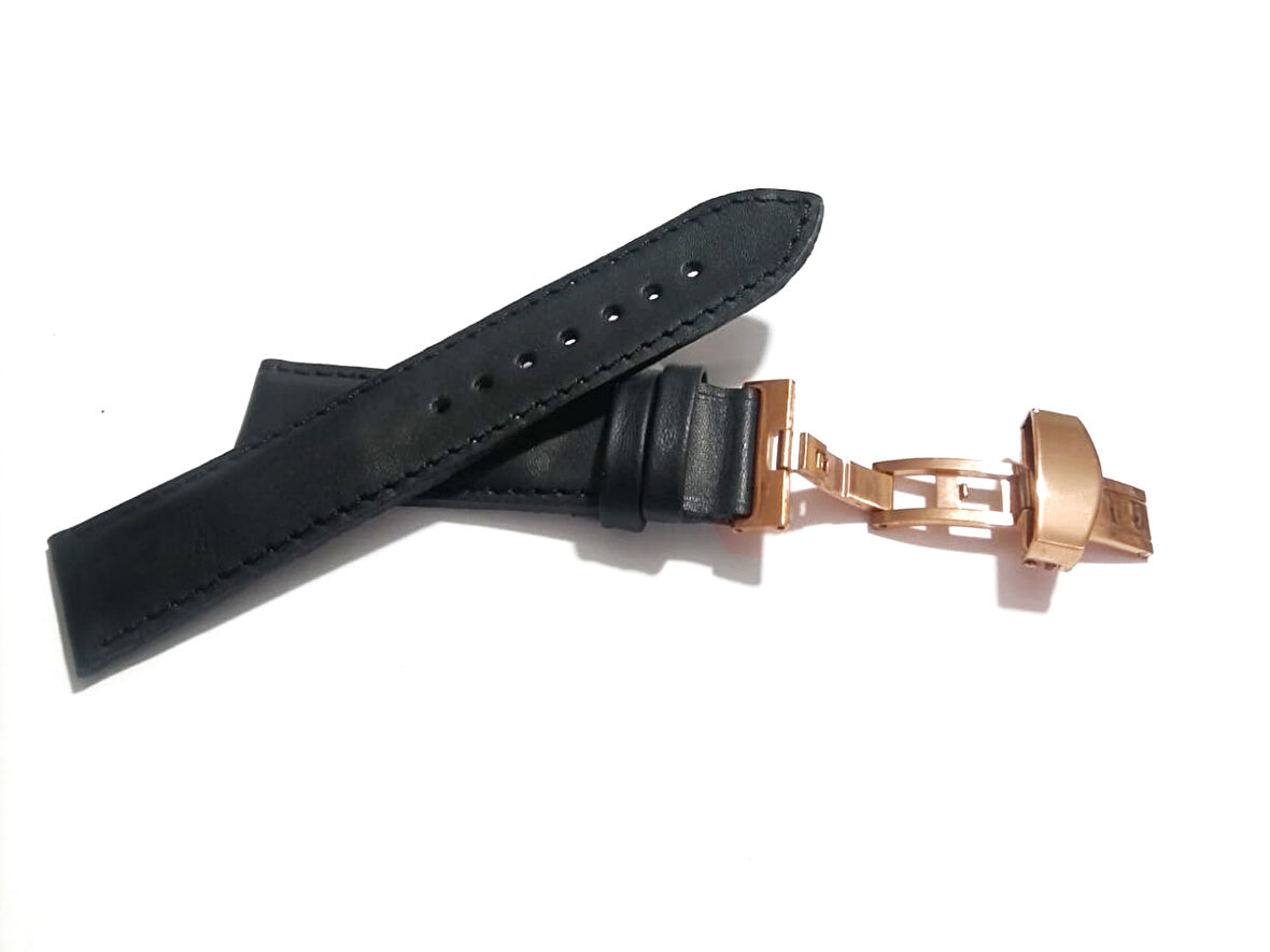 Fado Her Saate Uygun  Kelebek  Toka  22  mm   Hakiki Deri (235) ROSE  TOKA  SİYAH