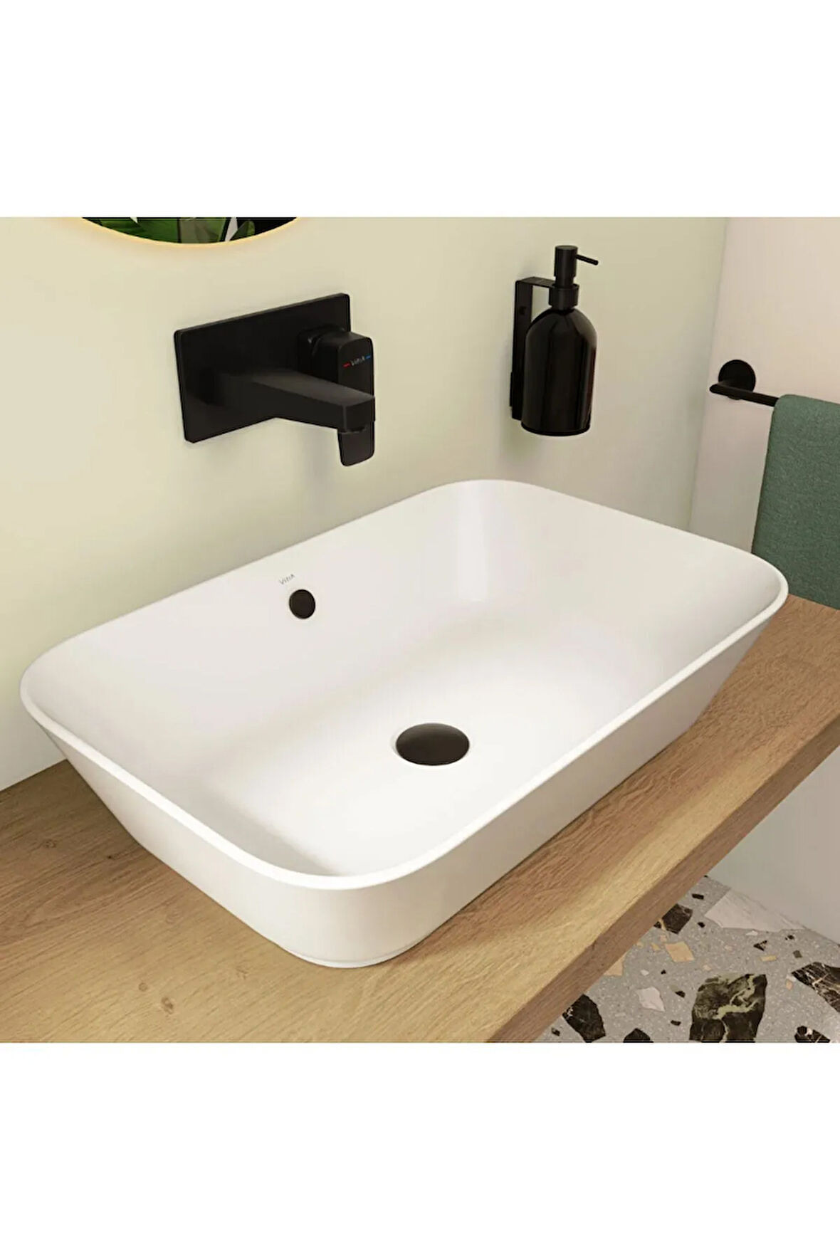Dikdörtgen Çanak Lavabo 60 Cm Deliksiz 7425b003-0012