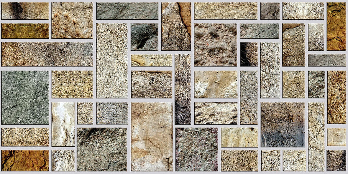 Ramsoy Kare Taş Desen Strafor Panel 100x50 cm - Model 110-2