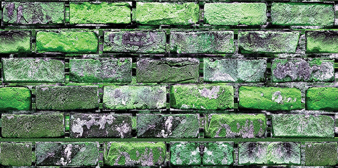 Ramsoy Tuğla Desen Strafor Panel 100x50 cm - Model Zümrüt
