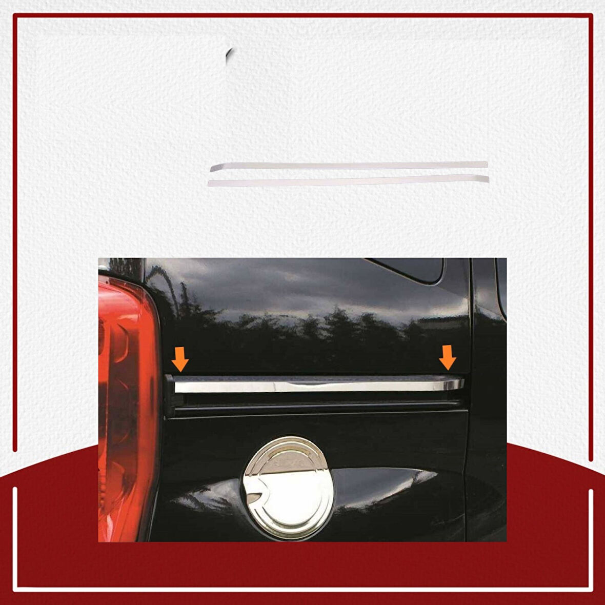 UNC  Fiat Fiorino Sürgülü Kapı Çıtası 2008- Paslanmaz Çelik