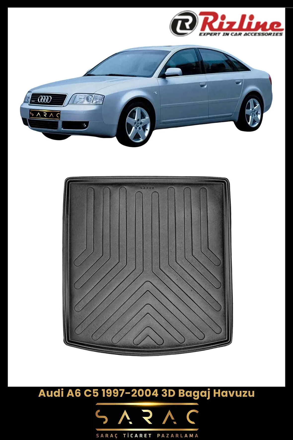 Rizline Audi A6 C5 Sedan 1997 Model 3D Bagaj Havuzu