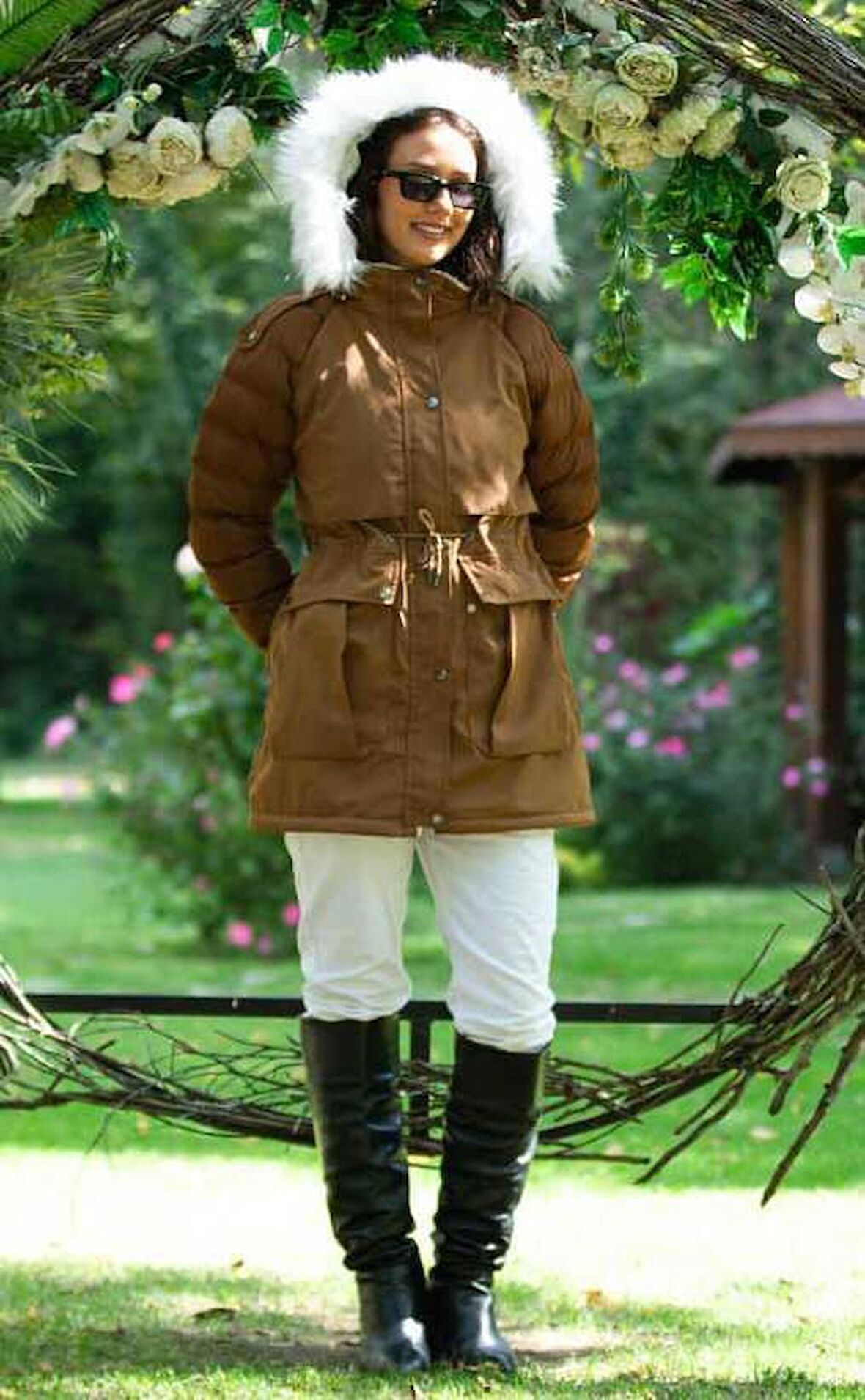 kolu şişme Kadın kaban 8131