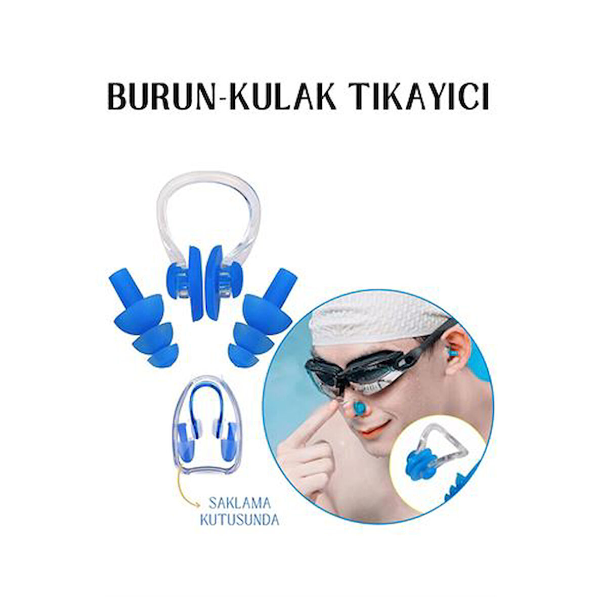  Kulak ve Burun Tıkayıcı Havuz Seti