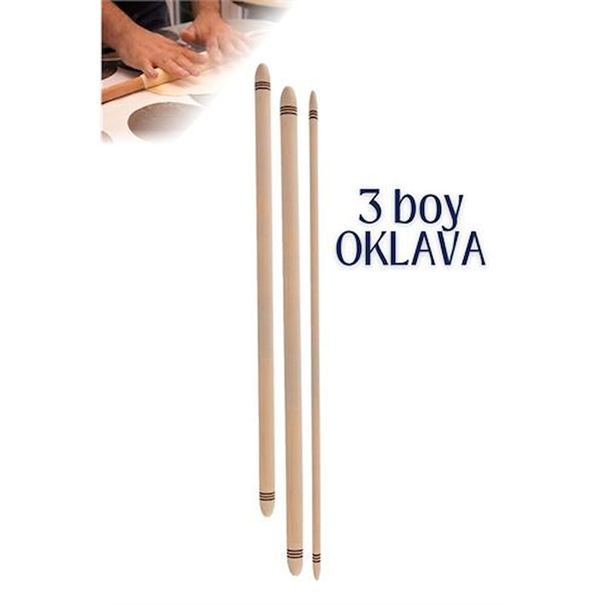  3 Model Oklava Seti 60 ve 80 Cm
