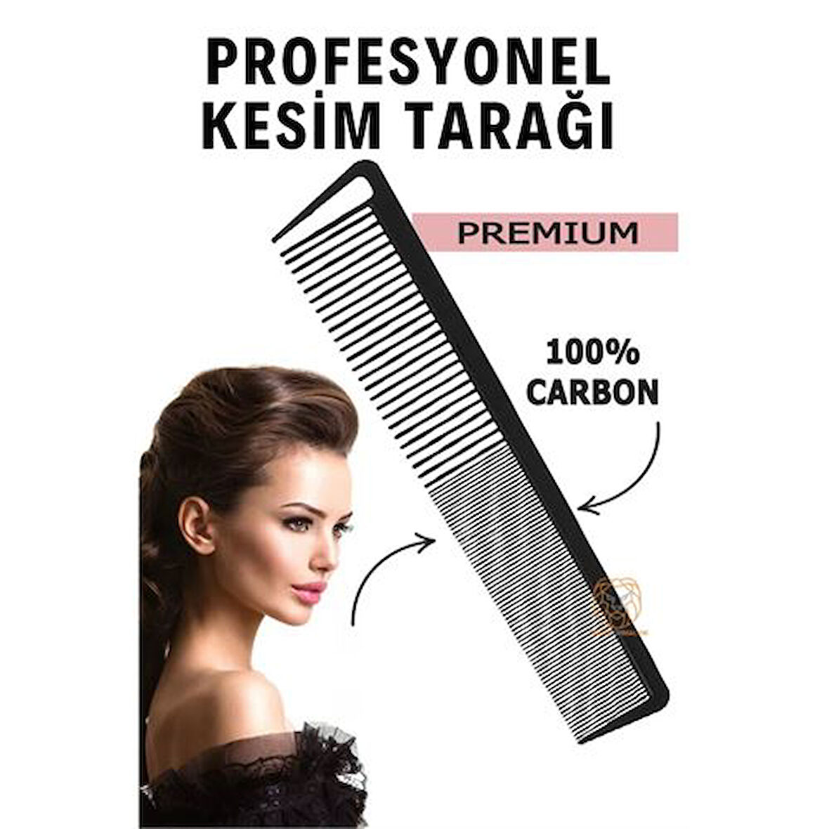  Berber Kuaför Saç Kesim Tarağı Karbon Nano Absolute Professional
