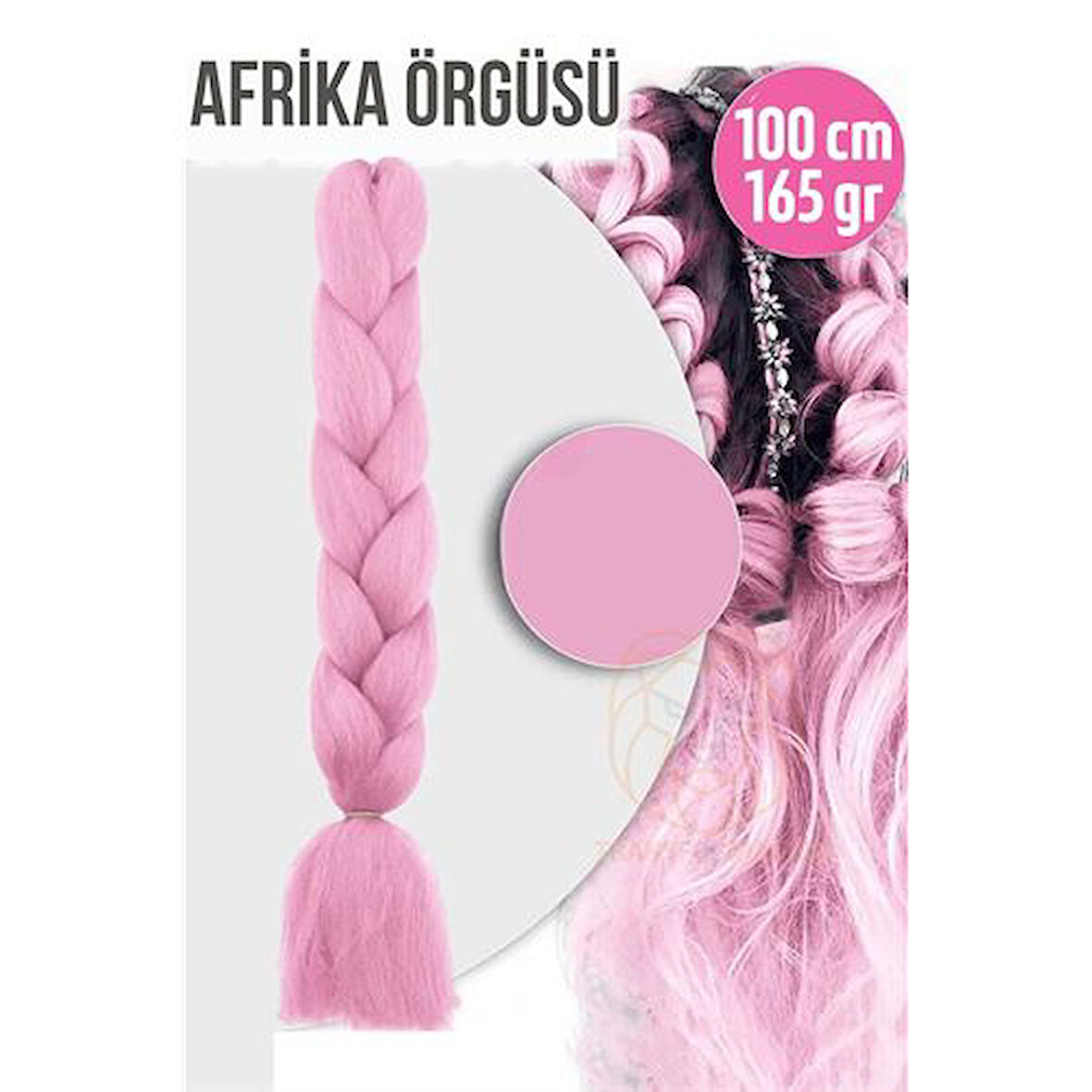ModaCar Afrika Örügüsü Rasta 100 Cm 165 Gr 1084 Açık Pembe