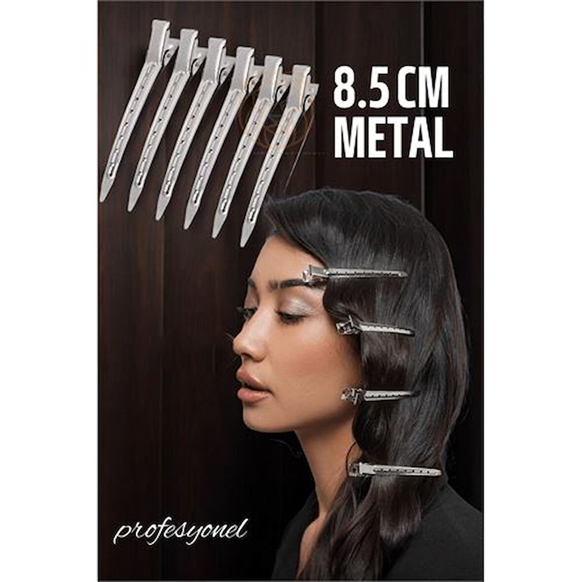 ModaCar Saç Klipsi Metal Toka Profesyonel 6 Adet