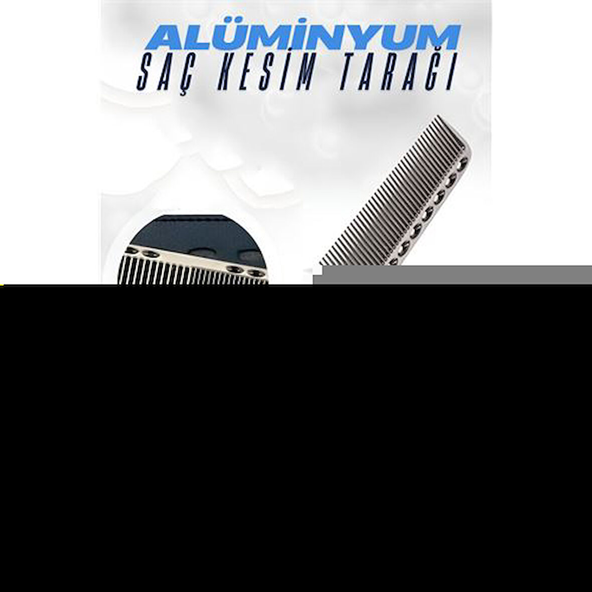 ModaCar Alüminyum Saç Kesim Tarağı Saç Şekillendirme Düzeltme Tarağı GRİ