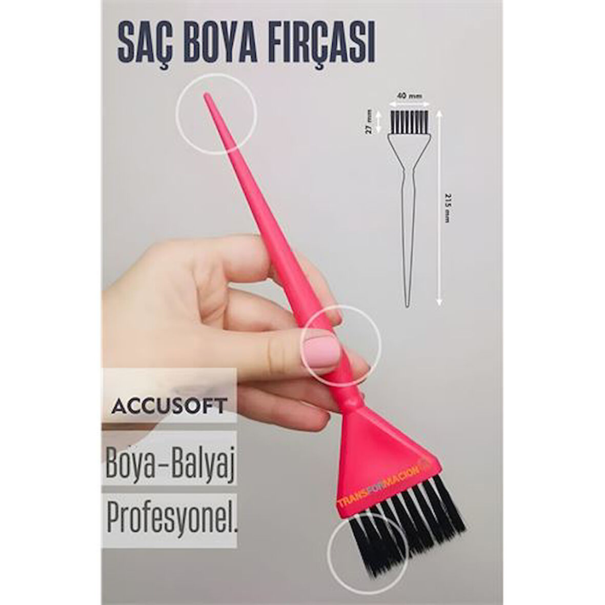 ModaCar Dar Uçlu Saç Boya Fırçası Balyaj Fırçası Professional