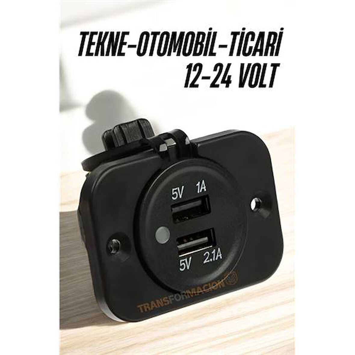 ModaCar 12-24 Volt  USB Soket Tekne Oto Kamyonet Soketi Marine Tip Soket