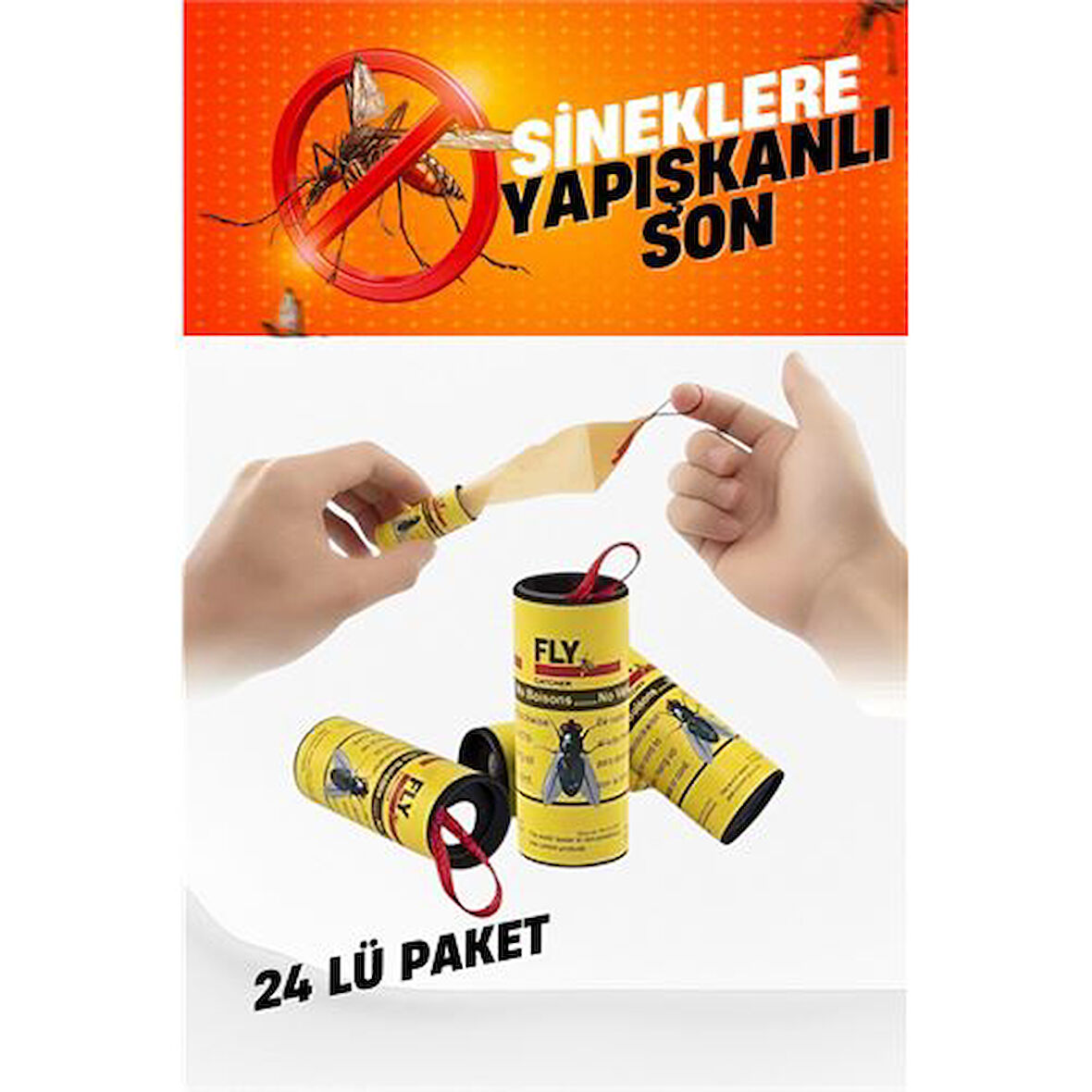 Modacar  Yapışkanlı Sinek Şeridi Sinek Kapanı 24 ADET