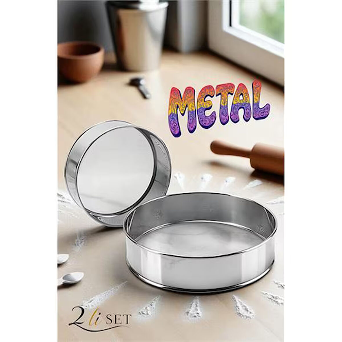Modacar Metal Un Eleği 15 ve 24 cm 2 li SET
