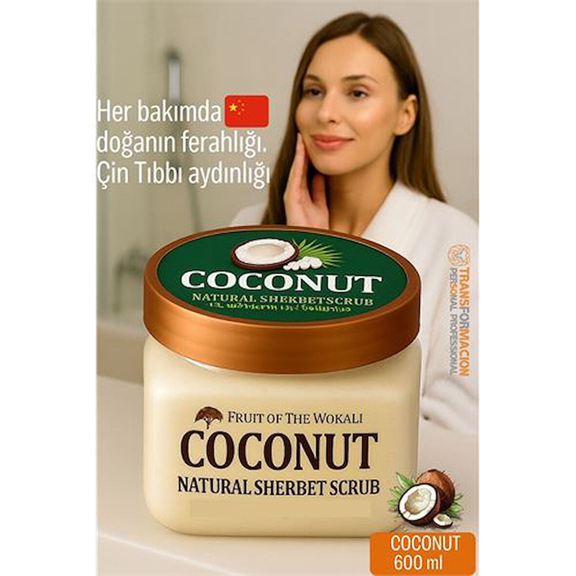 Modacar Profesyonel Hindistan Cevizi Doğal Peeling - Tüm Vücut Scrub 600 ml