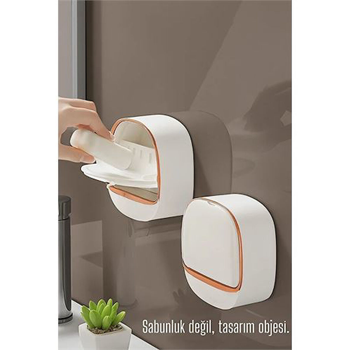 Modacar Tasarım Obje 2 Lİ Sabunluk - Kendinden Yapışkanlı Sabunluk