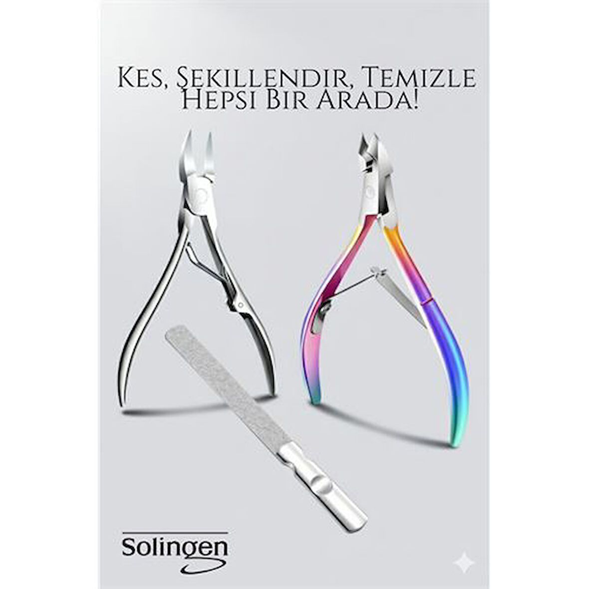 Modacar 3’lü Paslanmaz Manikür Seti – Tırnak Makası, Et Pens, Kavisli Makas | Evde Profesyonel Bakım