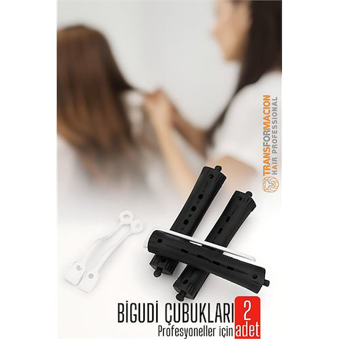 Saç Bigudisi - 2 li Saç Bukle Şekillendirme Seti - Lastikli - Profesyonel