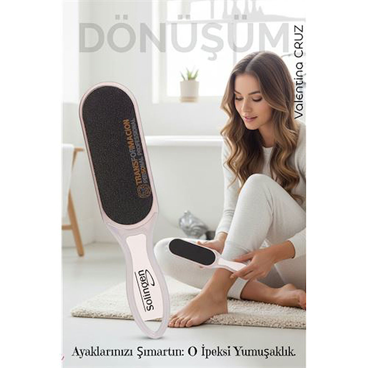 Peeling Çift Taraflı Ayak Törpüsü  Nasır Giderici Ölü Deri Pedikür Aleti Solingen Professional