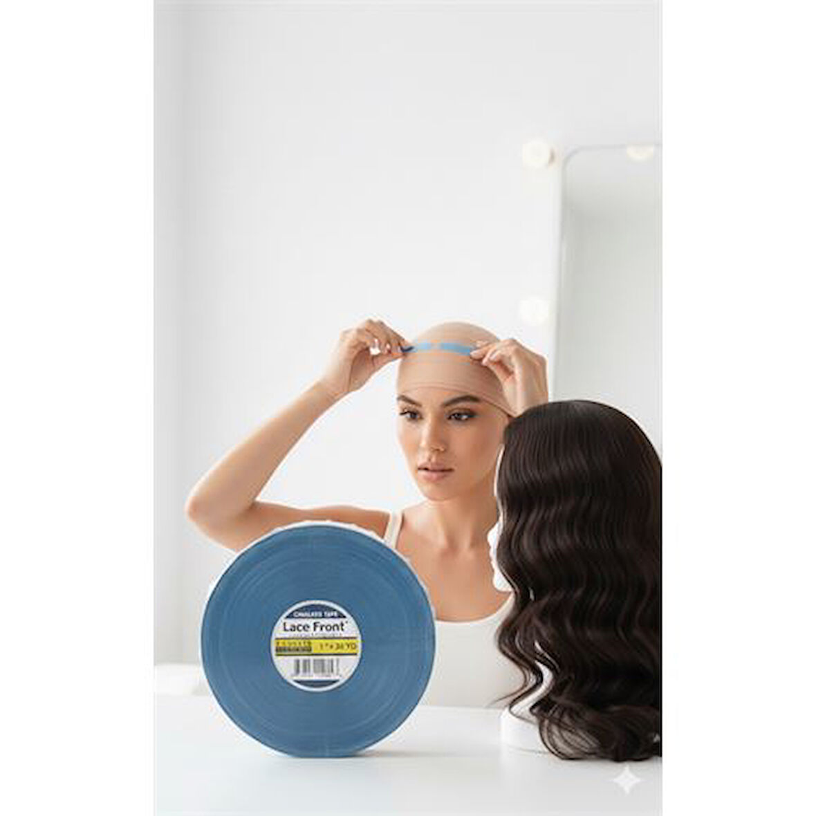 Protez Saç Bandı - 2-4 Haftalık Peruk Bandı Walker Tape Lace Front 2.5cmx33 metre