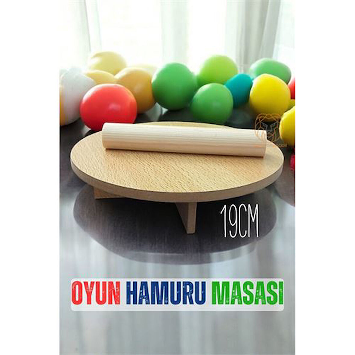 ModaCar Oyun Hamur Masası 19 Cm Çocuk Oyuncak Hamur Açma Masası