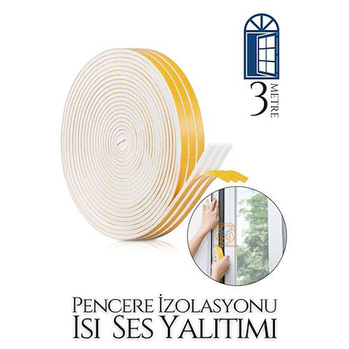  Pencere Ses Isı Yalıtım Sünger Bant 3 METRE