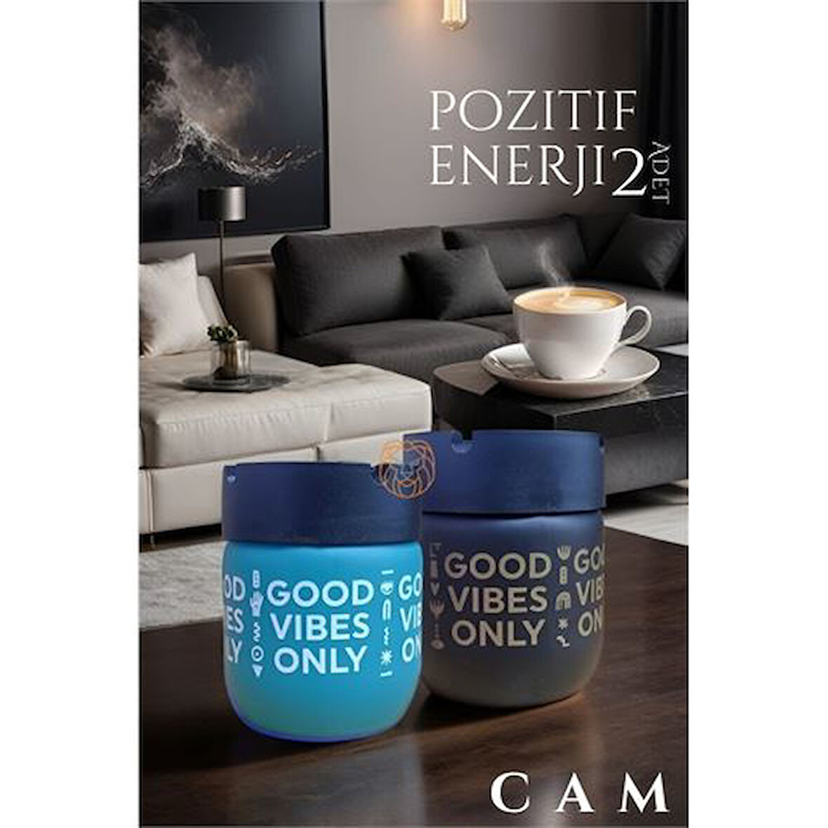  Cam Küllük Good Vibes Dumansız 2 ADET