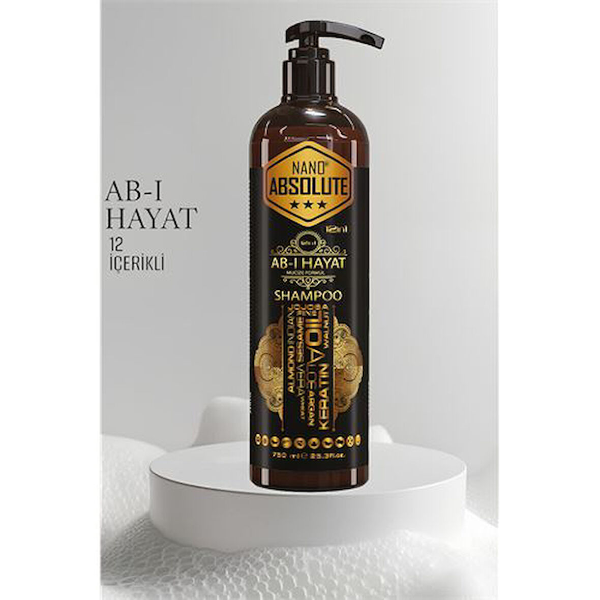  Ab-ı Hayat Nano Saç Şampuanı 12 İçerikli Absolute Professional