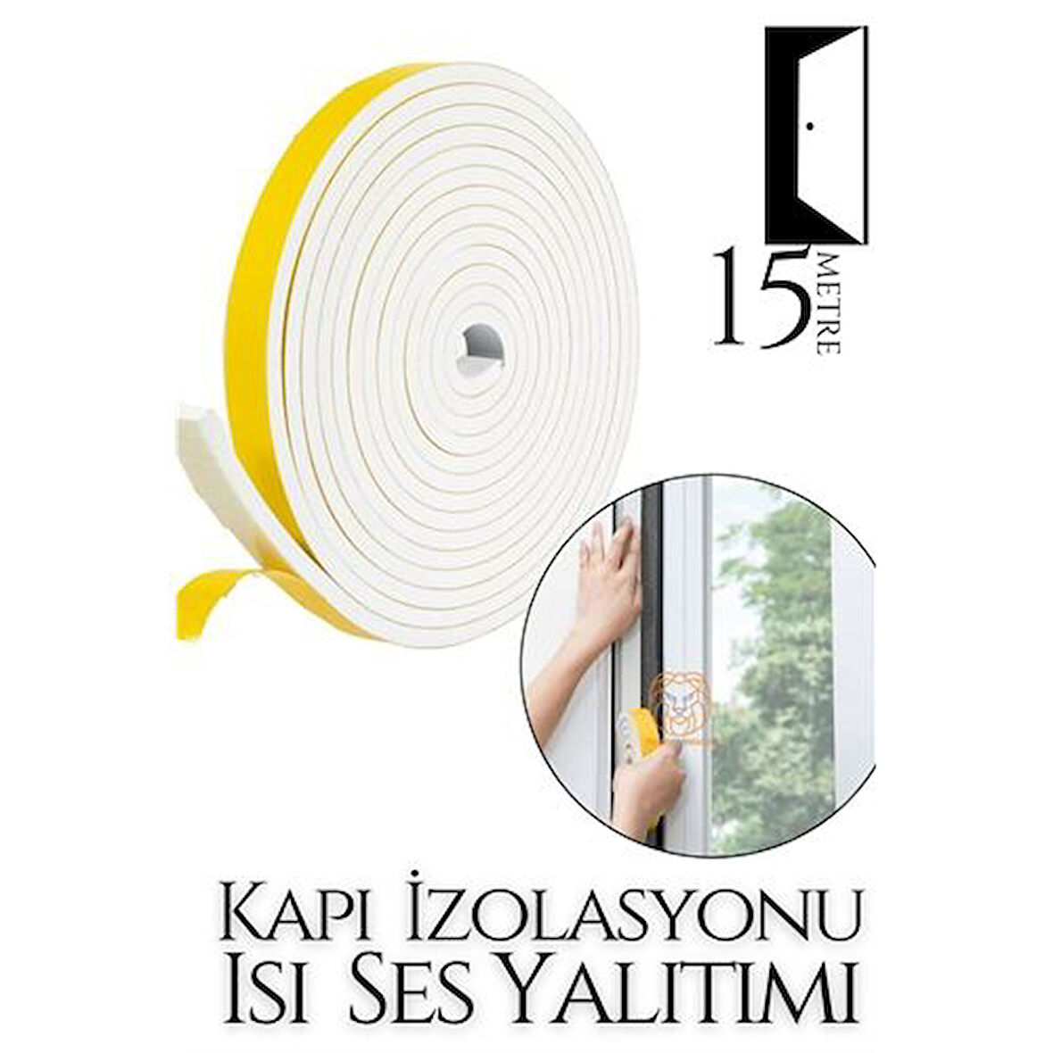  Kapı Ses Isı Yalıtım Sünger Bant 15 METRE