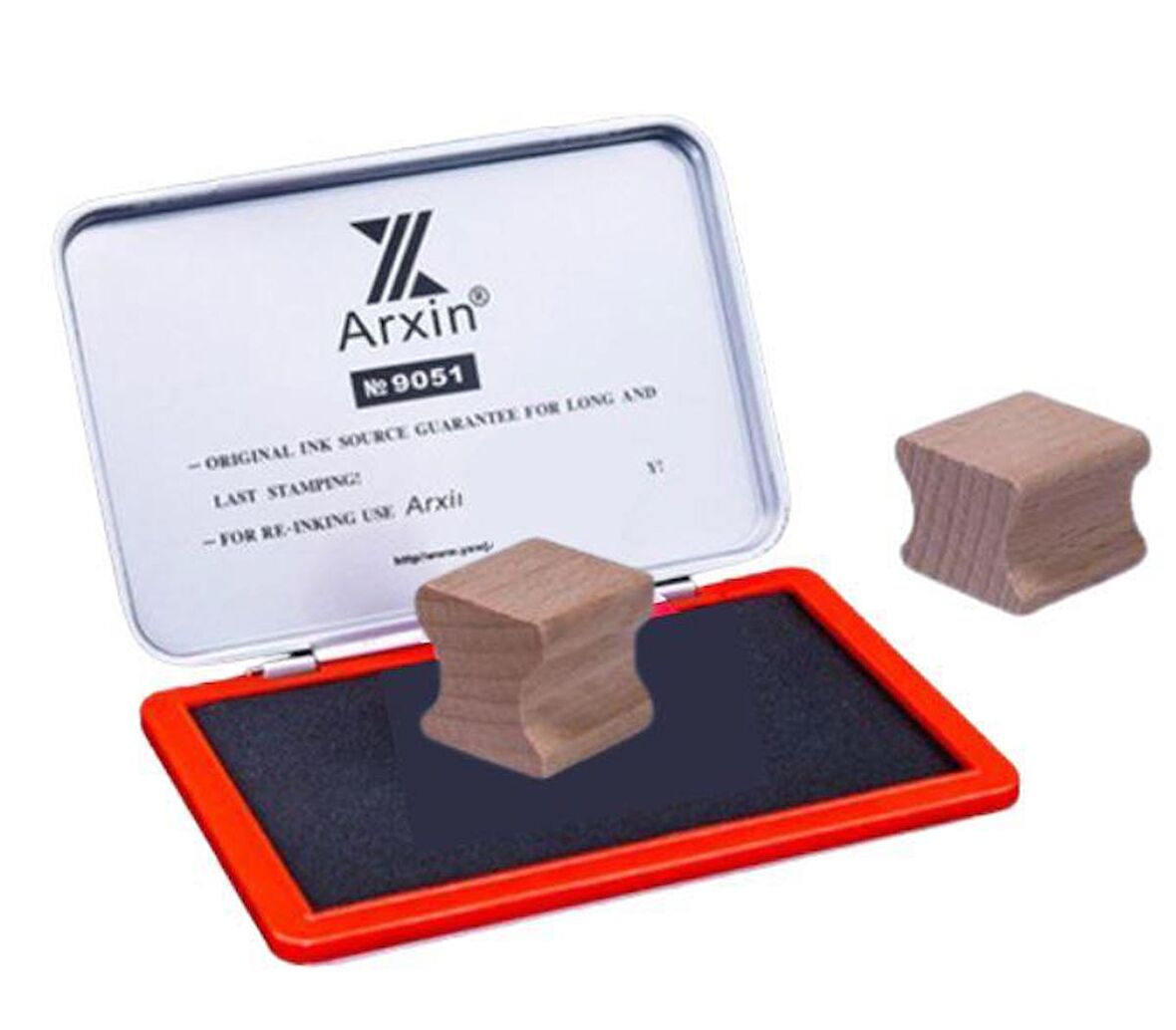 Ahşap Küp Mühür 25x25mm Kavrama Oluklu Blok Kayın Ağacı