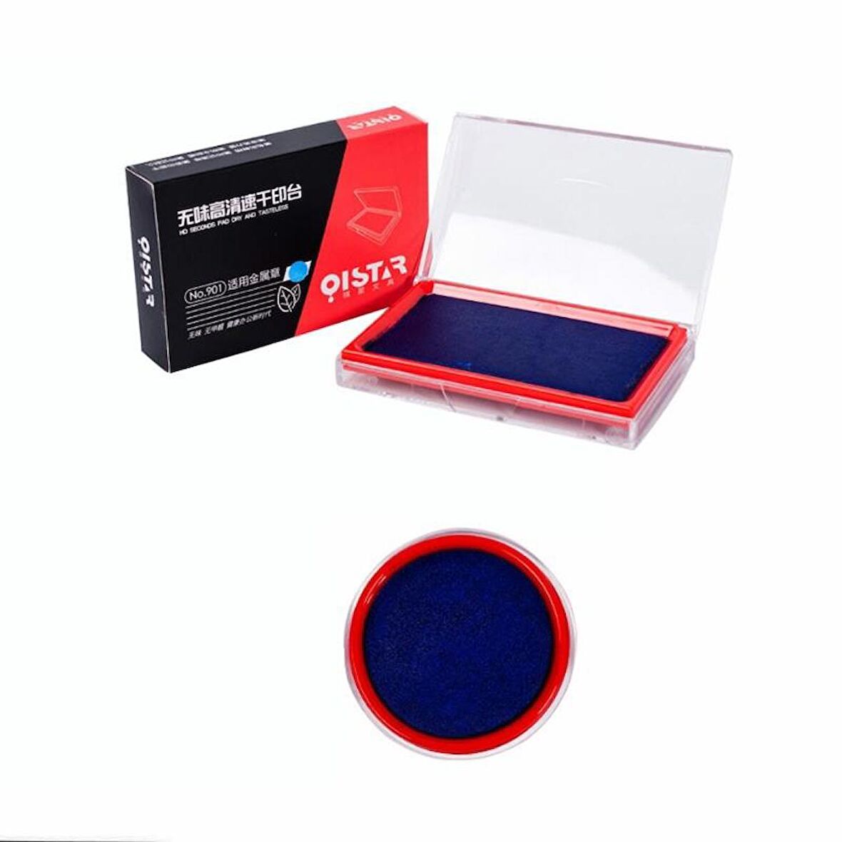 Stampa Mürekkep Baskı Pedi 10cmx7cm Siyah Mavi ve Kırmızı